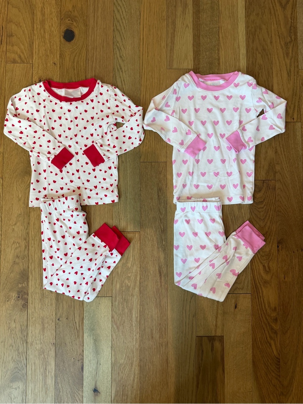 💕 Lake Girls Size 4 Pima Cotton Heart Pajama Bundle – 2 Sets 💕
